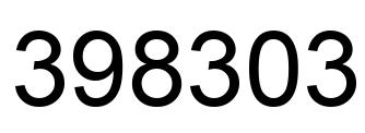 Number 398303 black image