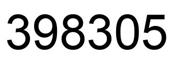Number 398305 black image