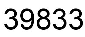 Número 39833 imagen negro