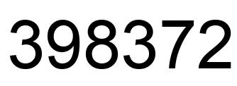 Number 398372 black image