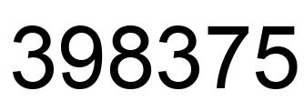 Number 398375 black image