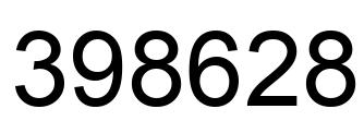 Number 398628 black image
