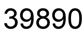 Número 39890 imagen negro