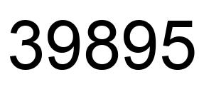 Número 39895 imagen negro