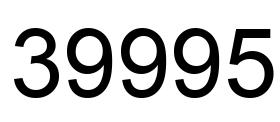 Number 39995 black image