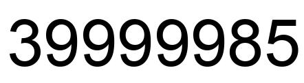 Number 39999985 black image
