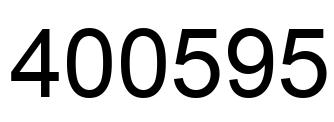 Number 400595 black image