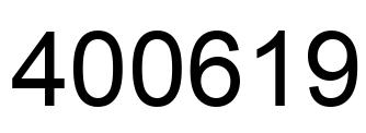 Number 400619 black image