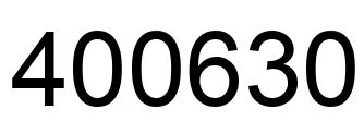 Number 400630 black image