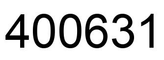 Number 400631 black image