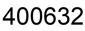 Number 400632 black image