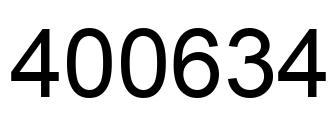 Number 400634 black image
