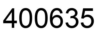 Number 400635 black image