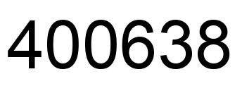 Number 400638 black image