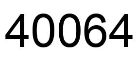 Number 40064 black image