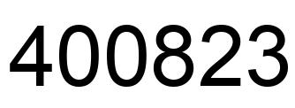 Number 400823 black image