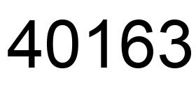 Number 40163 black image