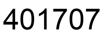 Número 401707 imagen negro