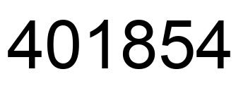 Número 401854 imagen negro