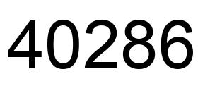 Number 40286 black image