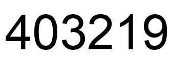 Number 403219 black image