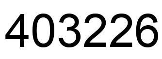 Number 403226 black image