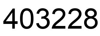 Number 403228 black image