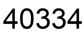Número 40334 imagen negro