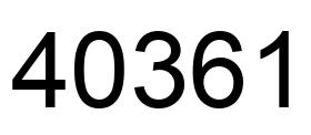 Number 40361 black image