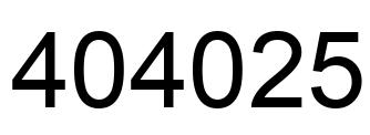 Número 404025 imagen negro