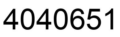 Number 4040651 black image