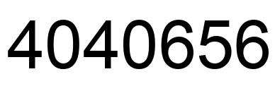 Número 4040656 imagen negro