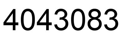 Number 4043083 black image
