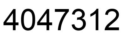 Number 4047312 black image
