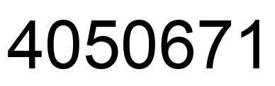 Número 4050671 imagen negro
