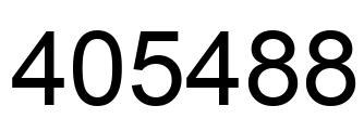 Number 405488 black image