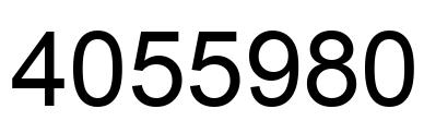 Number 4055980 black image