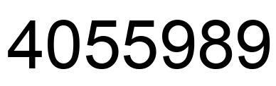 Número 4055989 imagen negro