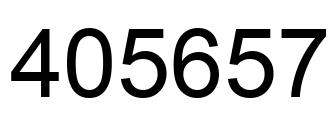 Number 405657 black image