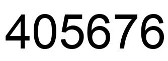 Number 405676 black image