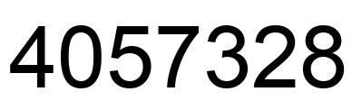 Number 4057328 black image