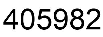 Número 405982 imagen negro