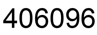 Number 406096 black image