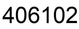 Number 406102 black image