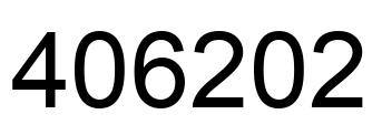 Number 406202 black image
