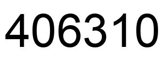 Number 406310 black image