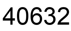 Number 40632 black image