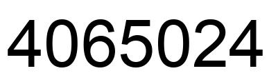 Número 4065024 imagen negro