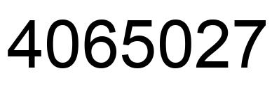 Number 4065027 black image