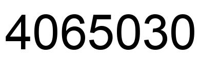 Number 4065030 black image
